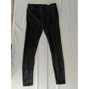 New GAIAM Women's Active Leggings yoga pants BLACK w/lace bottems sz XS ~#407